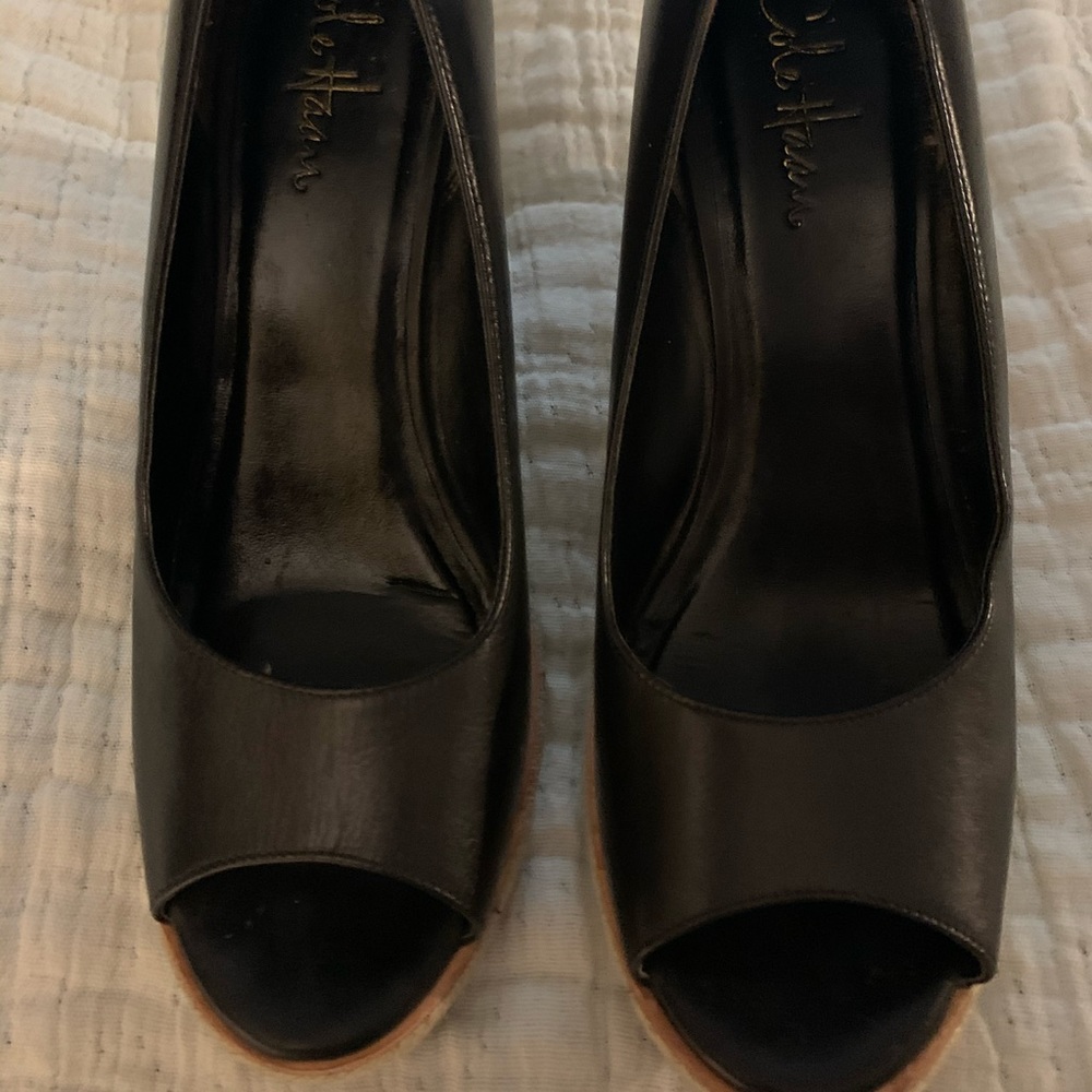Cole Haan Black Wedge Shoes
